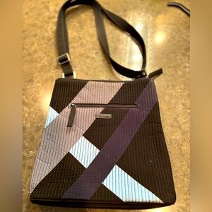 Vera Bradley Carson Hobo Winter Patchwork Microfiber Adjustable Crossbody Bag